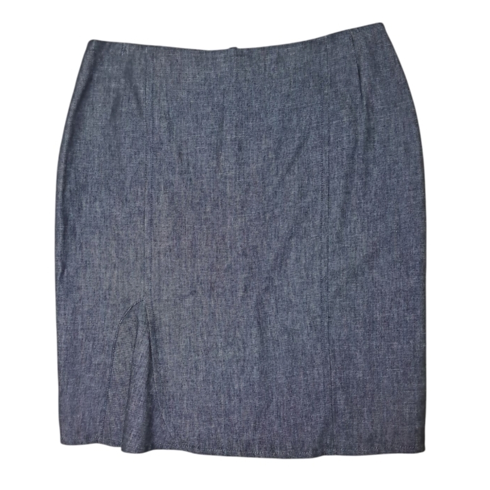 Akris Punto Gray Wool Pencil Skirt Sz 10 Lined